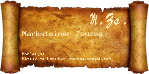 Marksteiner Zsuzsa névjegykártya